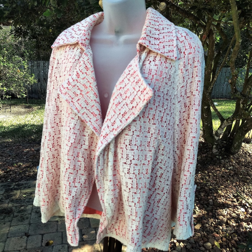 Lace Overlay Jacket by Spiegel EUC 12 - Picture 2 of 7
